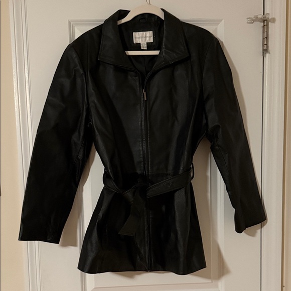 Worthington Jackets & Blazers - Worthington y2k vintage belted zip up leather jacket sz xl extra large